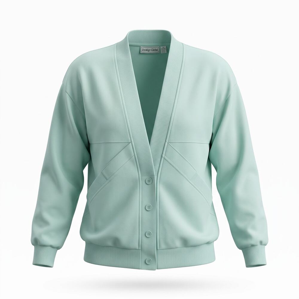 Vintage 80s Prestige Global Mint Green Dolman Cardigan Jacket Large